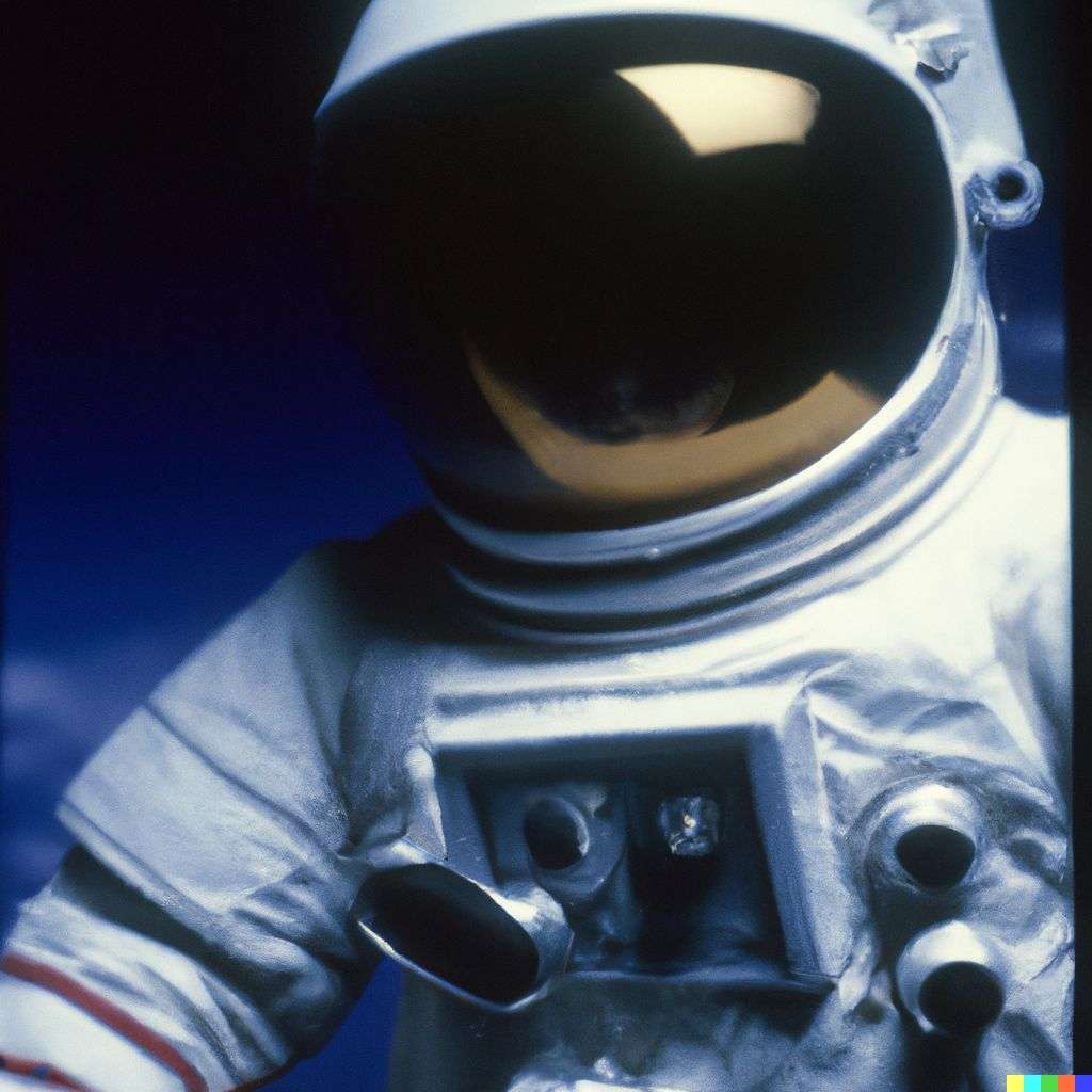an astronaut, photograph, Kodachrome